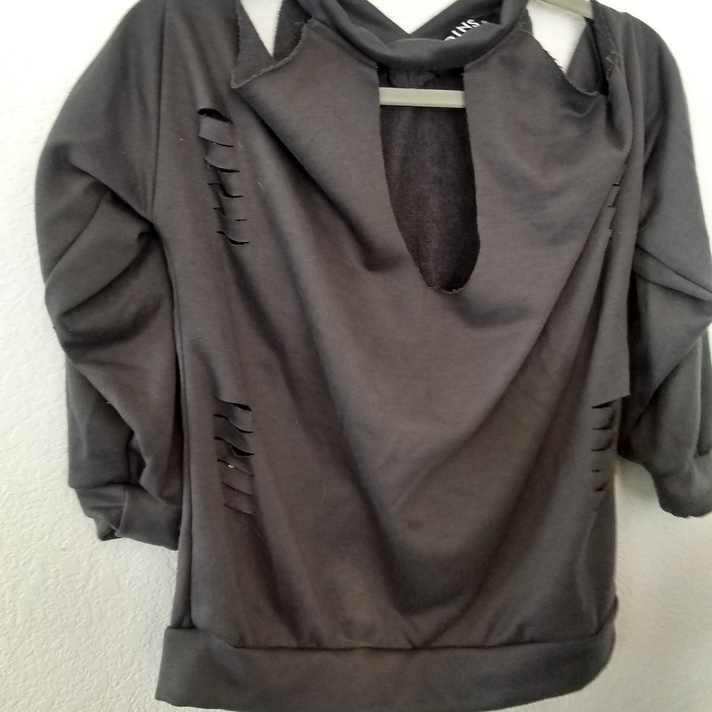 Distressed sweatshirt